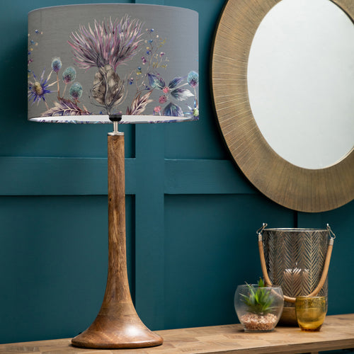 Floral Brown Lighting - Kinross  & Elysium Eva  Complete Table Lamp Mango/Sapphire Voyage Maison