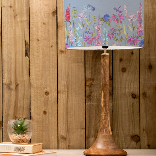 Floral Brown Lighting - Kinross Tall & Florabunda Eva  Complete Table Lamp Mango/Bluebell Voyage Maison
