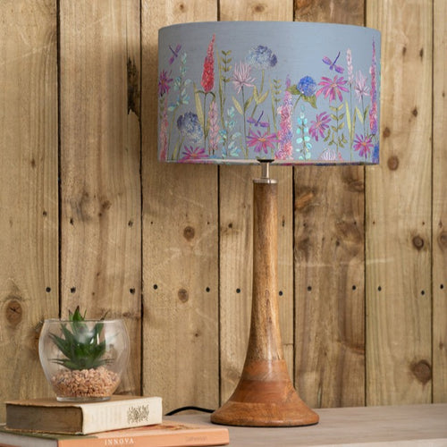 Floral Brown Lighting - Kinross Small & Florabunda Eva  Complete Table Lamp Mango/Bluebell Voyage Maison