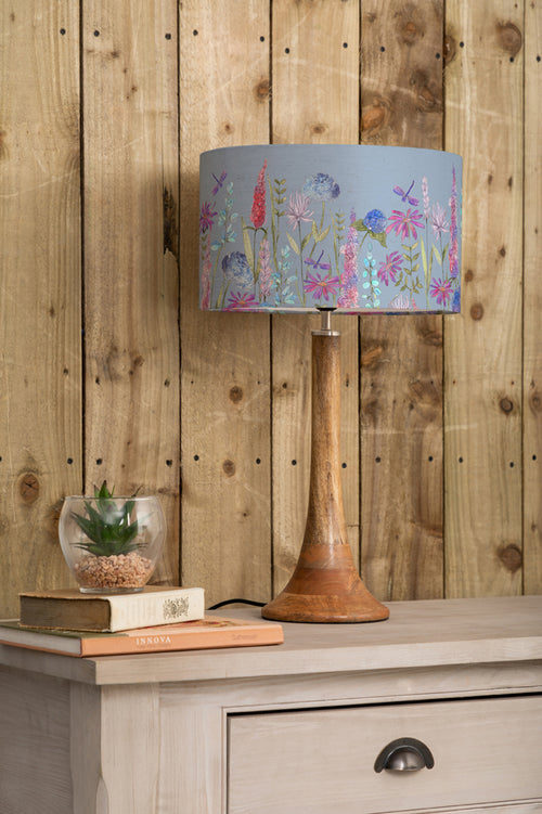 Floral Brown Lighting - Florabunda Eva & Kinross Complete Table Lamp Mango/Bluebell Voyage Maison