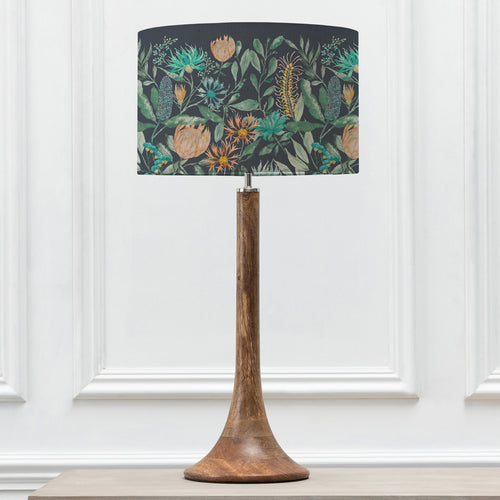 Floral Brown Lighting - Kinross Tall & Fortazela Eva  Complete Table Lamp Mango/Sapphire Voyage Maison