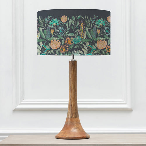 Floral Brown Lighting - Fortazela Eva & Kinross Complete Table Lamp Mango/Sapphire Voyage Maison