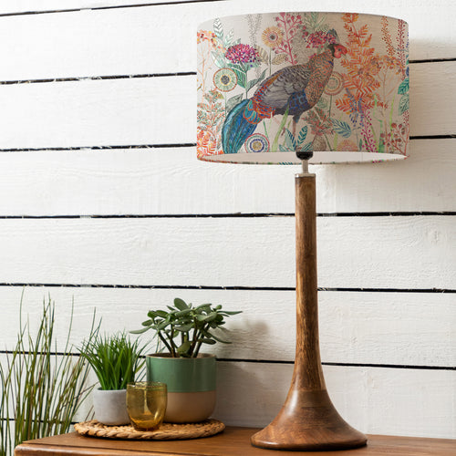 Animal Brown Lighting - Kinross Tall & Lady Amherst Eva  Complete Table Lamp Mango/Linen Voyage Maison