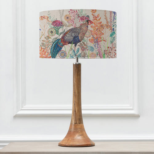 Animal Brown Lighting - Kinross Small & Lady Amherst Eva  Complete Table Lamp Mango/Linen Voyage Maison