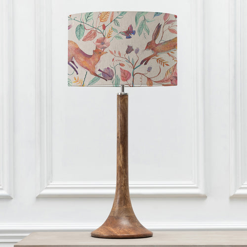 Animal Brown Lighting - Kinross Tall & Leaping Into The Fauna Eva  Complete Table Lamp Mango/Linen Voyage Maison