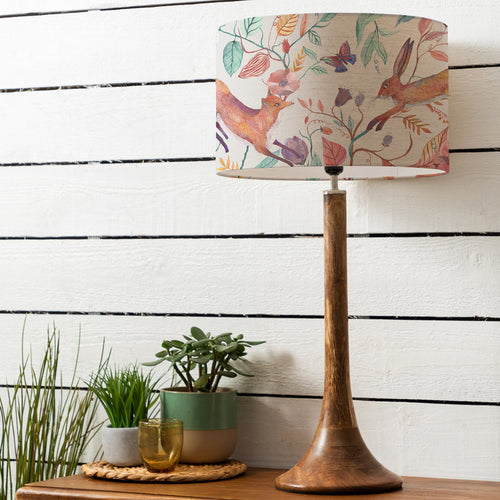 Animal Brown Lighting - Leaping Into The Fauna Eva & Kinross Complete Table Lamp Mango/Linen Voyage Maison