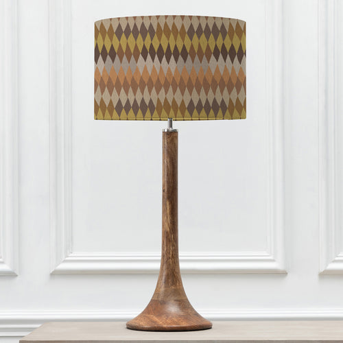 Abstract Brown Lighting - Kinross  & Mesa Eva  Complete Table Lamp Mango/Sepia Voyage Maison