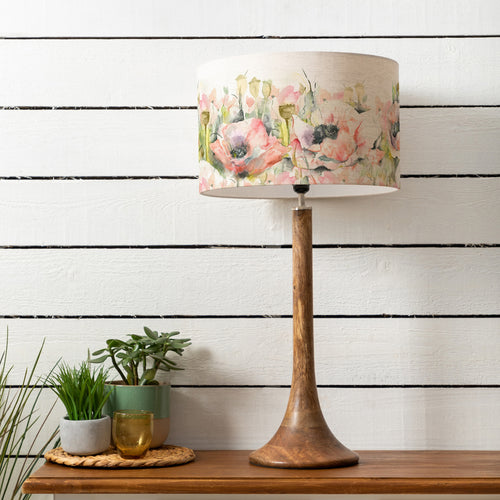 Floral Brown Lighting - Kinross  & Papavera Eva  Complete Table Lamp Mango/Sweetpea Voyage Maison