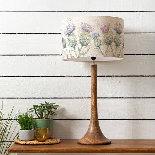 Floral Brown Lighting - Thistle Glen Eva & Kinross Complete Table Lamp Mango/Linen Voyage Maison