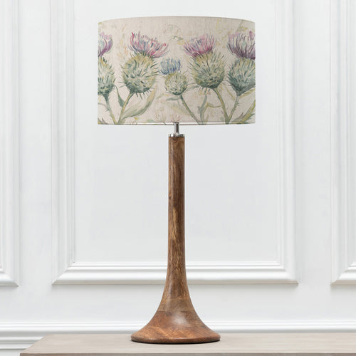 Floral Brown Lighting - Thistle Glen Eva & Kinross Complete Table Lamp Mango/Linen Voyage Maison