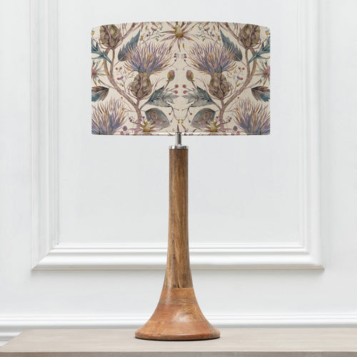 Floral Brown Lighting - Kinross  & Varys Eva  Complete Table Lamp Mango/Pastel Linen Voyage Maison