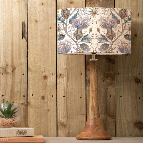 Floral Brown Lighting - Kinross  & Varys Eva  Complete Table Lamp Mango/Pastel Linen Voyage Maison