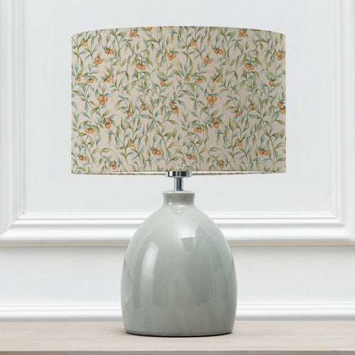 Floral Green Lighting - Aura Eva & Leura Complete Table Lamp Duck Egg/Moss Voyage Maison