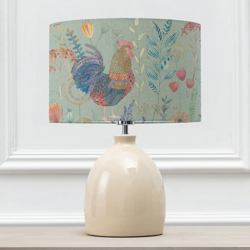 Animal Cream Lighting - Bilbury Flock Eva & Leura Complete Table Lamp Cream/Robins Egg Voyage Maison