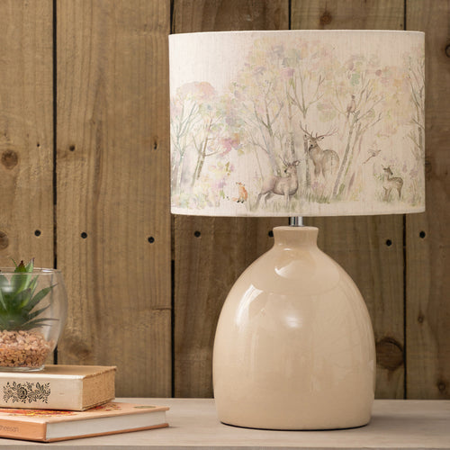 Animal Cream Lighting - Leura  & Enchanted Forest Eva  Complete Table Lamp Cream/Forest Voyage Maison