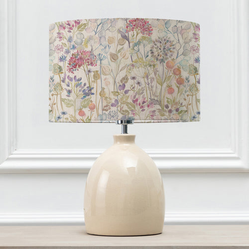Floral Cream Lighting - Leura  & Hedgerow Eva  Complete Table Lamp Cream/Linen Voyage Maison