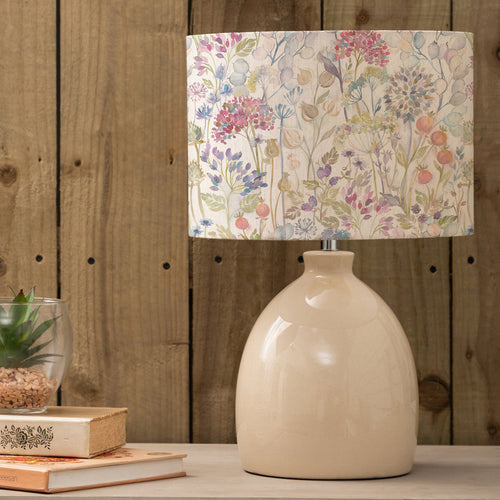 Floral Cream Lighting - Leura  & Hedgerow Eva  Complete Table Lamp Cream/Linen Voyage Maison