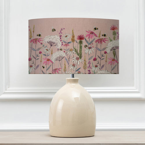 Floral Cream Lighting - Hermione Eva & Leura Complete Table Lamp Cream/Blush Voyage Maison