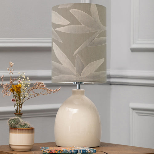 Floral Cream Lighting - Leura  & Silverwood Anna  Complete Table Lamp Cream/Snow Additions