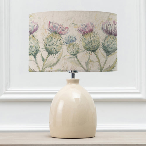 Floral Cream Lighting - Leura  & Thistle Glen Eva  Complete Table Lamp Cream/Linen Voyage Maison