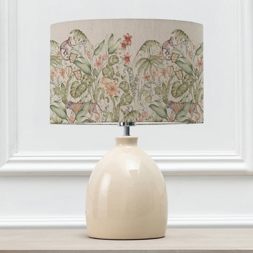 Jungle Green Lighting - Topical Utopia Eva & Leura Complete Table Lamp Cream/Lotus Voyage Maison