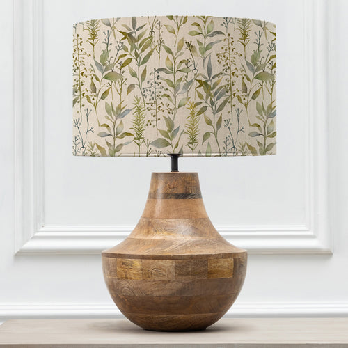 Floral Green Lighting - Aberduna Eva & Leven Complete Table Lamp Linen Voyage Maison