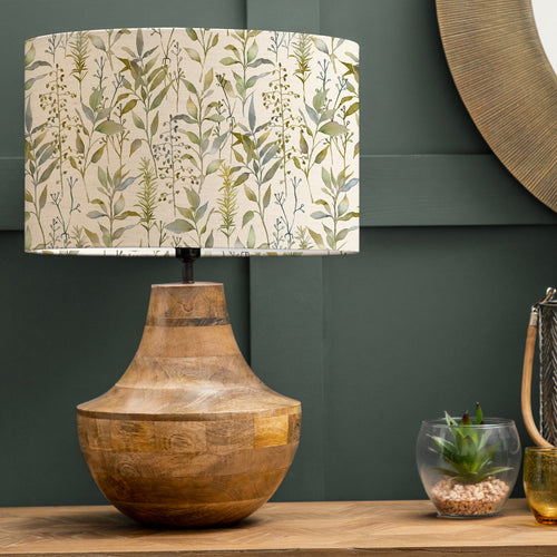 Floral Green Lighting - Aberduna Eva & Leven Complete Table Lamp Linen Voyage Maison