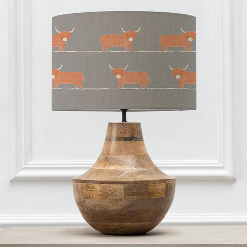 Animal Brown Lighting - Leven  & Dougal Eva  Complete Table Lamp Mango/Granite Voyage Maison
