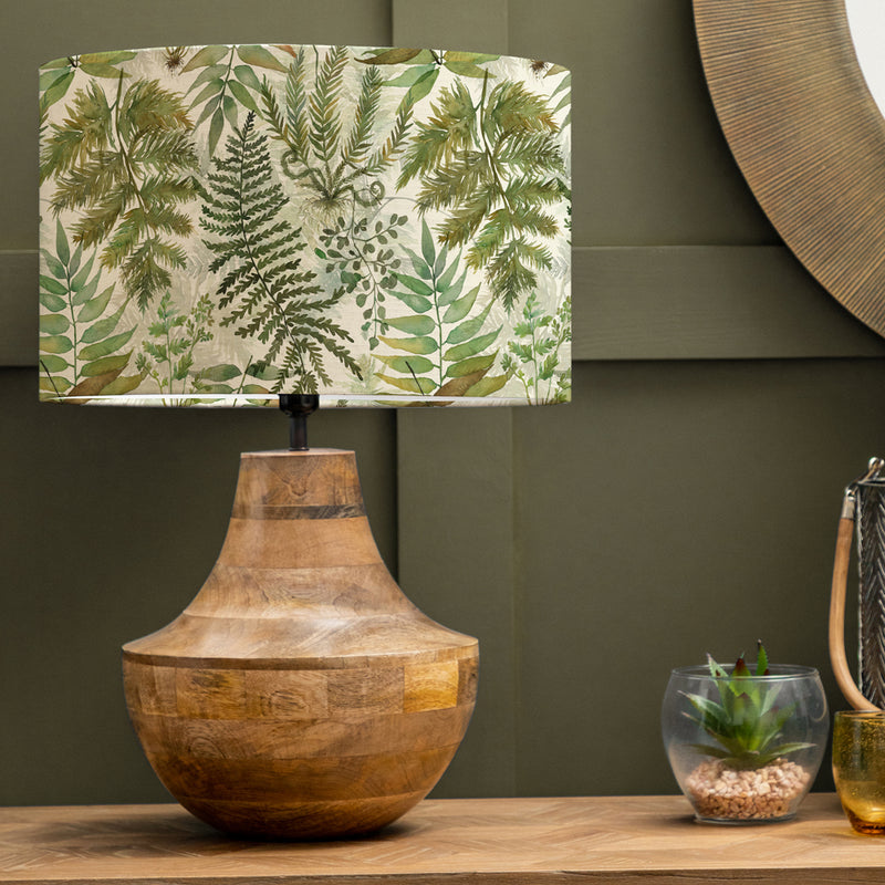 Floral Green Lighting - Elowen Eva & Leven Complete Table Lamp Linen Voyage Maison