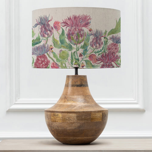 Floral Brown Lighting - Leven  & Fairytale Bristle Eva  Complete Table Lamp Mango/Damson Voyage Maison