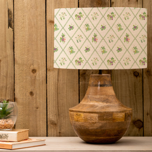 Floral Cream Lighting - Fig Trellis Eva & Leven Complete Table Lamp Mango/Cream Voyage Maison