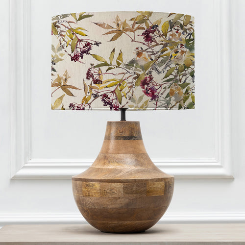 Floral Brown Lighting - Leven  & Lynhurst Eva  Complete Table Lamp Mango/Acorn Darren Woodhead