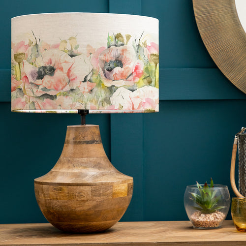 Floral Brown Lighting - Leven  & Papavera Eva  Complete Table Lamp Mango/Sweetpea Voyage Maison