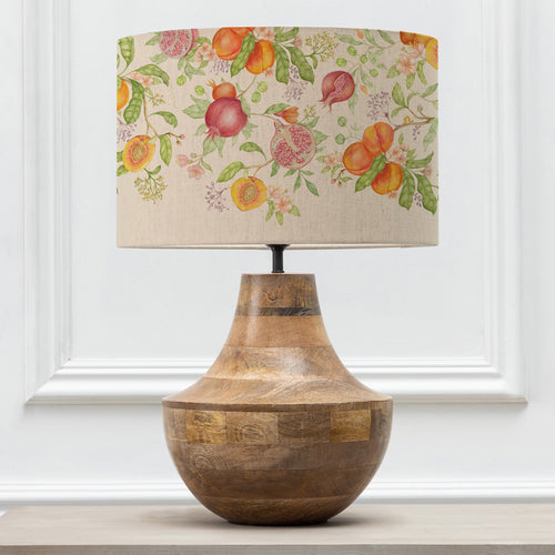 Floral Cream Lighting - Shrubbery Fruits Eva & Leven Complete Table Lamp Mango/Melba Voyage Maison