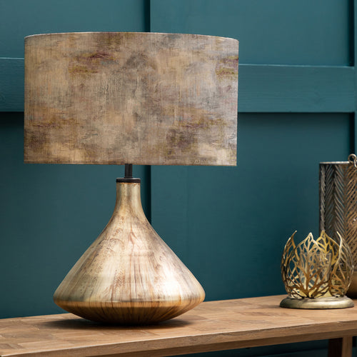 Abstract Gold Lighting - Monet Eva & Luna Complete Table Lamp Glass/Ironstone Voyage Maison