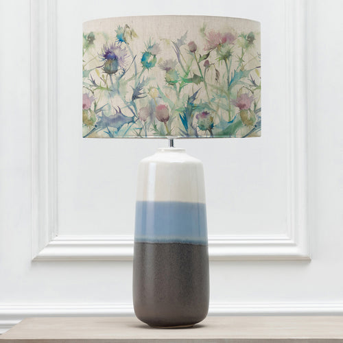 Floral Blue Lighting - Nama  & Cirsium Eva  Complete Lamp Sky/Damson Voyage Maison