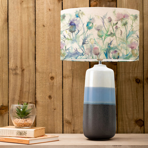 Floral Blue Lighting - Nama  & Cirsium Eva  Complete Lamp Sky/Damson Voyage Maison