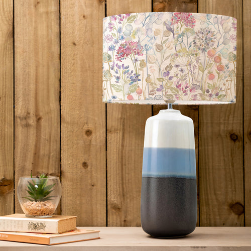Floral Blue Lighting - Nama  & Hedgerow Eva  Complete Lamp Sky/Linen Voyage Maison