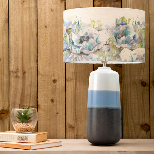 Floral Blue Lighting - Papavera Eva & Nama Complete Table Lamp Sky/Veronica Voyage Maison