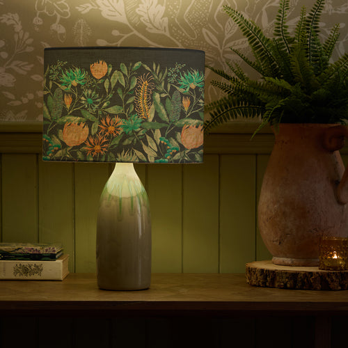 Floral Green Lighting - Fortazela Eva & Narvi Complete Table Lamp Jade/Sapphire Voyage Maison