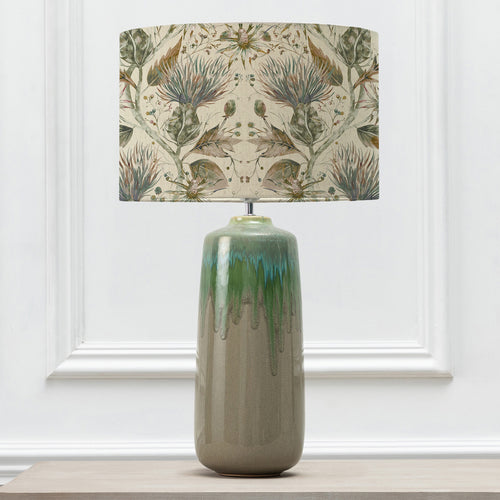 Floral Green Lighting - Neo  & Varys Eva  Complete Lamp Jade/Auburn Linen Voyage Maison