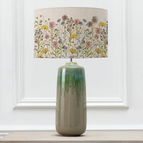 Floral Multi Lighting - Medmerry Eva & Neo Complete Table Lamp Linen Voyage Maison