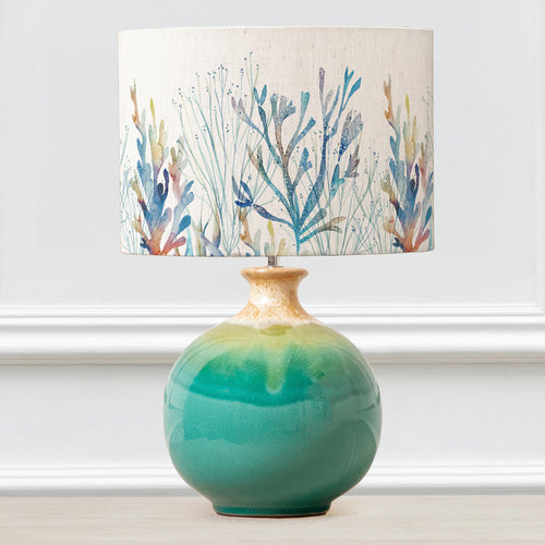Abstract Blue Lighting - Neso  & Coral Reef Eva  Complete Table Lamp Aqua/Cobalt Voyage Maison