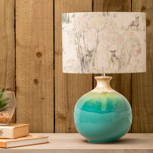 Animal Blue Lighting - Neso  & Enchanted Forest Eva  Complete Table Lamp Aqua/Forest Voyage Maison