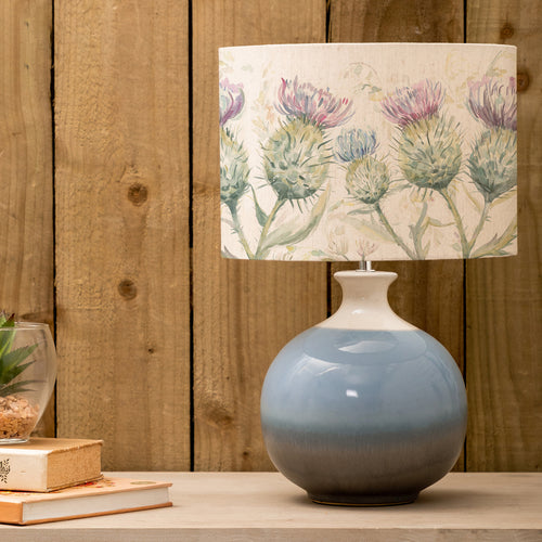Floral Blue Lighting - Neso  & Thistle Glen Eva  Complete Lamp Sky/Linen Voyage Maison