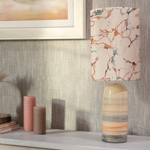 Abstract Beige Lighting - Carrara Anna & Ocefina Complete Table Lamp Sandstone/Rosewater Additions