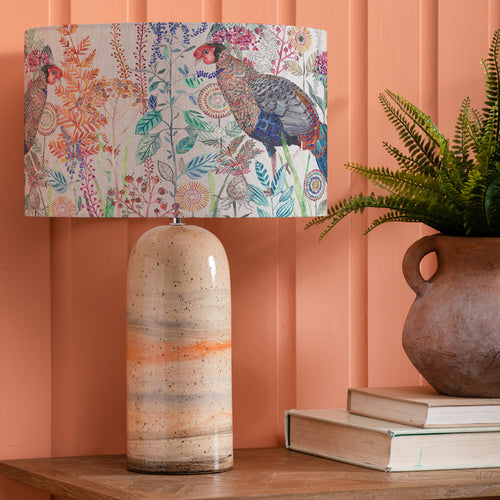 Animal Beige Lighting - Lady Amherst Eva & Ocefina Complete Table Lamp Sandstone/Linen Voyage Maison