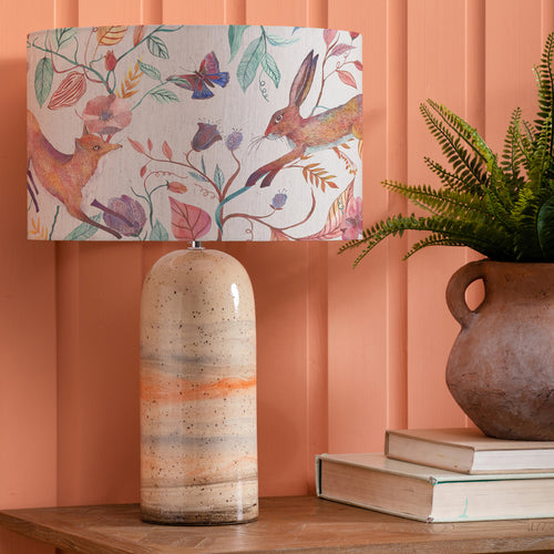 Animal Beige Lighting - Leaping Into The Fauna Eva & Ocefina Complete Table Lamp Sandstone/Linen Voyage Maison