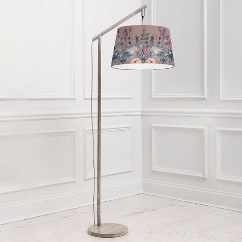 Floral Grey Lighting - Quintus  & Ahura Quintus Taper  Complete Floor Lamp Grey/Mauve Voyage Maison
