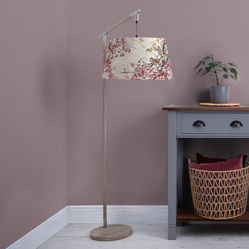 Floral Grey Lighting - Quintus  & Brushwood Quintus Taper  Complete Floor Lamp Grey/Blossom Darren Woodhead